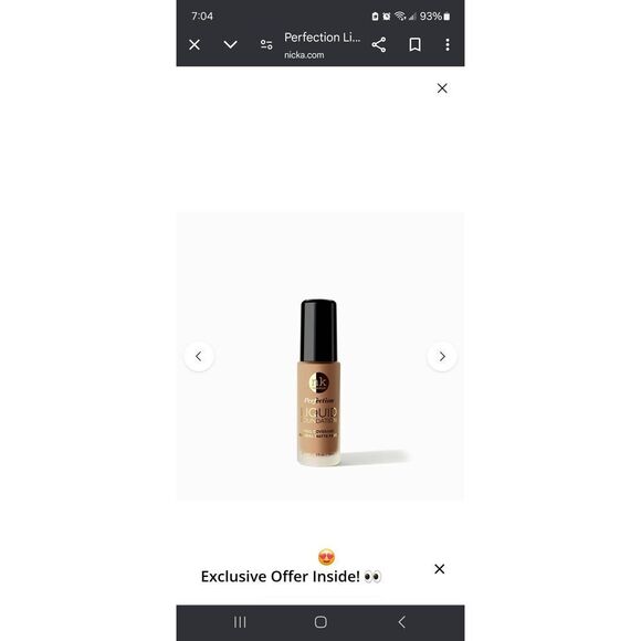 New Lot of 3 Sealed NK Makeup Perfection Liquid Foundation FFPF06 Butterscotch - Picture 1 of 4